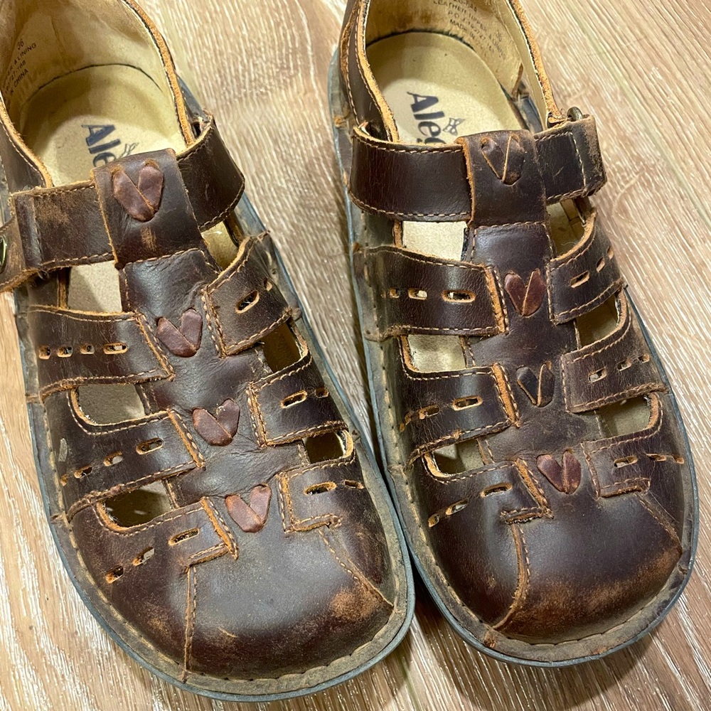 Alegria orthotic fisherman sandal leather size 7 women